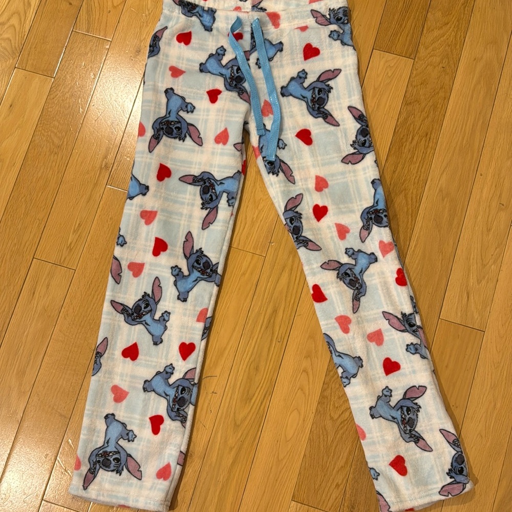 Disney Small Stitch Valentines PJ pants